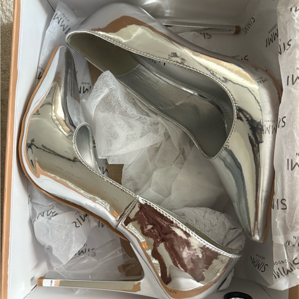 Stylish Silver Women's Heels